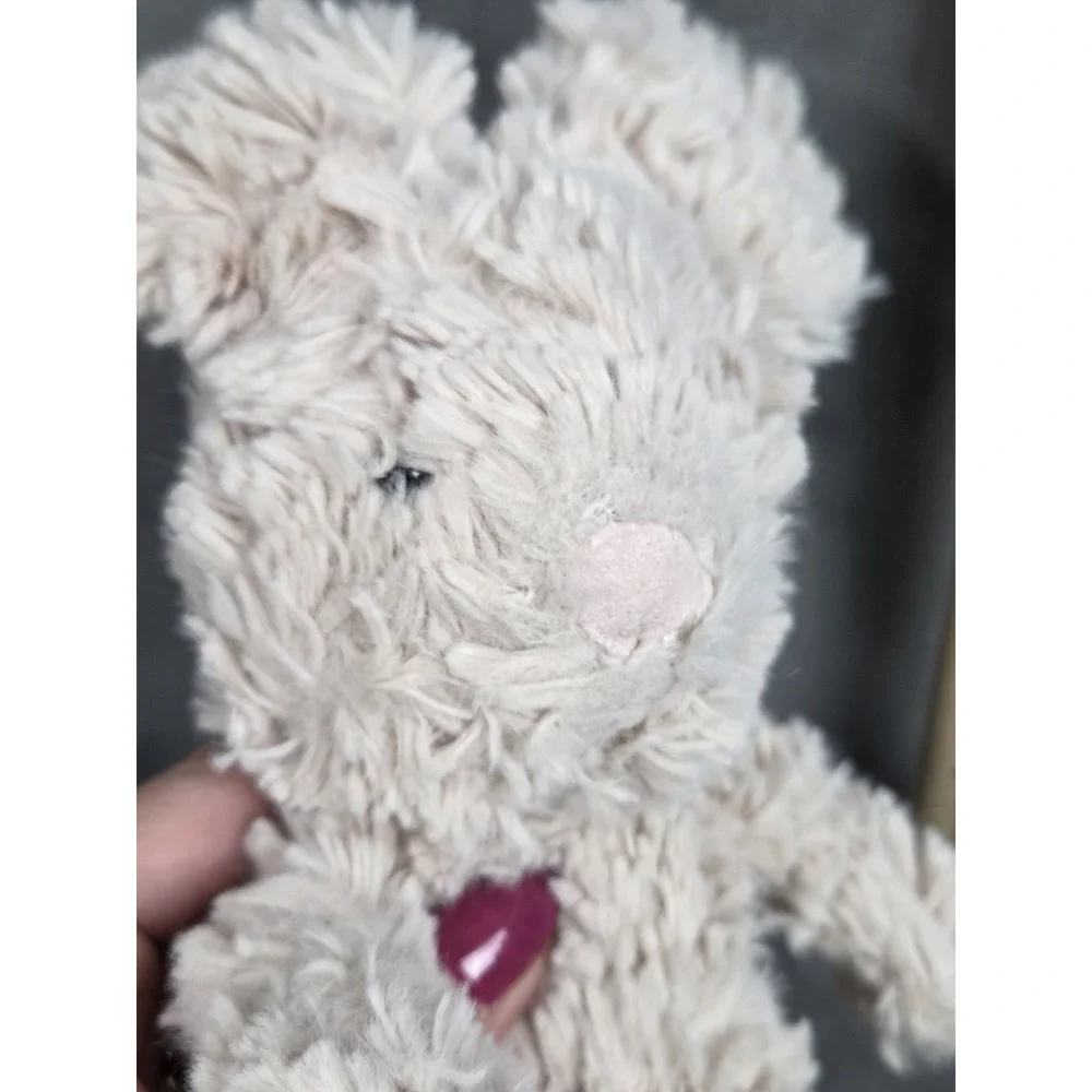 Jellycat Rare Squiggle Bunny Rabbit RETIRED Plush Stuffed  Beige Cream 11
